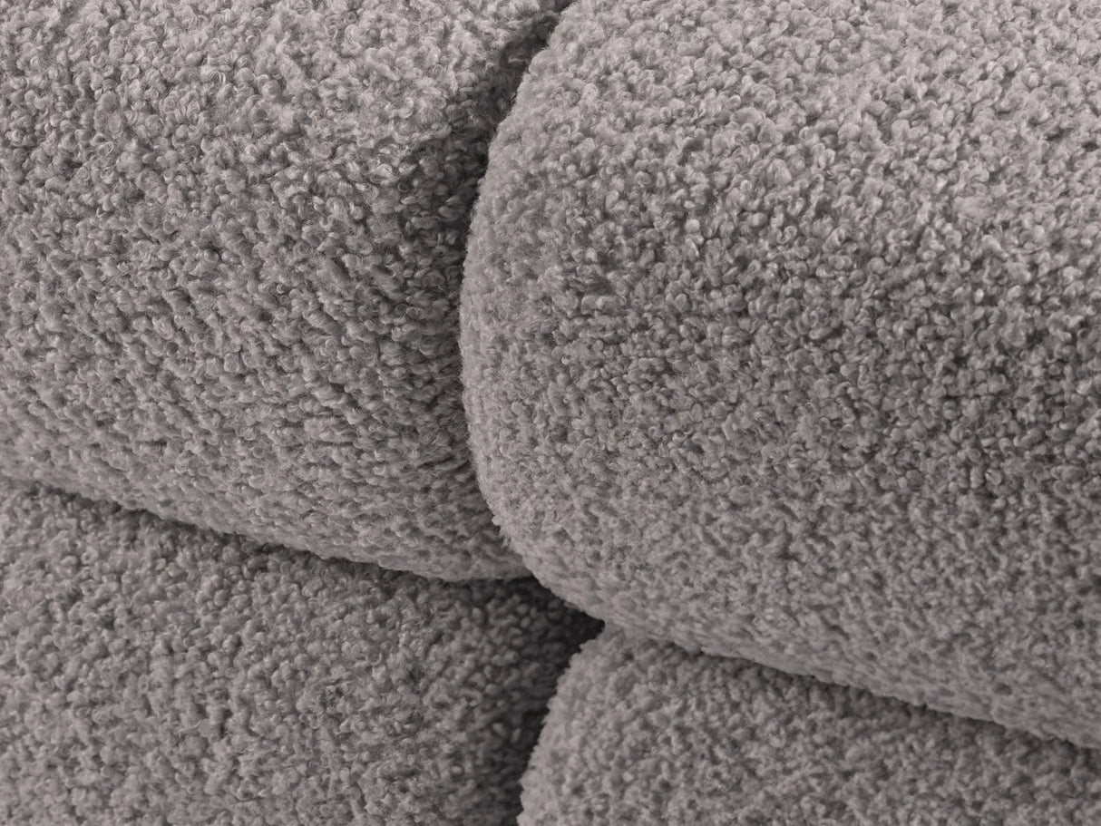 Bellis Modulares 3-Sitzer Sofa mit Pouf Links 282 cm mit Boucle-Polsterung (Rolf6) in Hellgrau – Bild 7