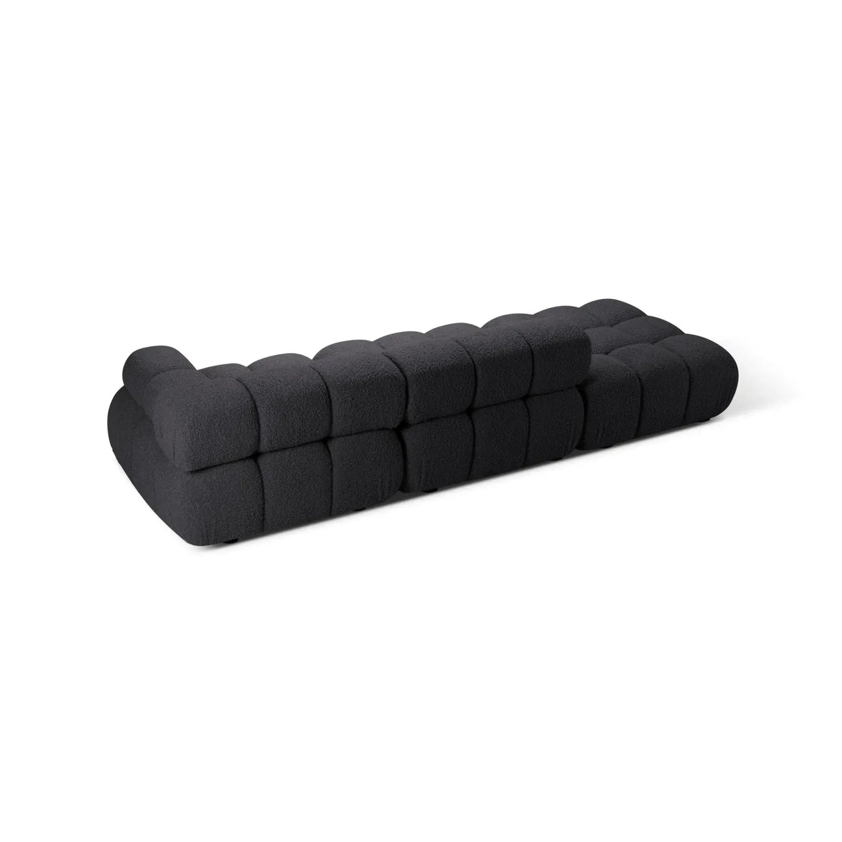Bellis Modulares 3-Sitzer Sofa mit Pouf Links mit Boucle-Polsterung 282 cm - ZEN ZONE Furniture