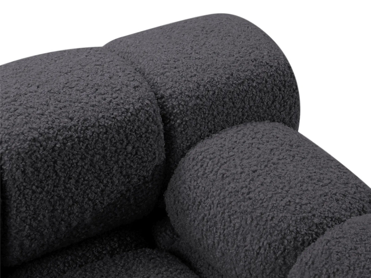 Bellis Modulares 3-Sitzer Sofa mit Pouf Links 282 cm mit Boucle-Polsterung (Rolf8) in Graphit – Bild 4