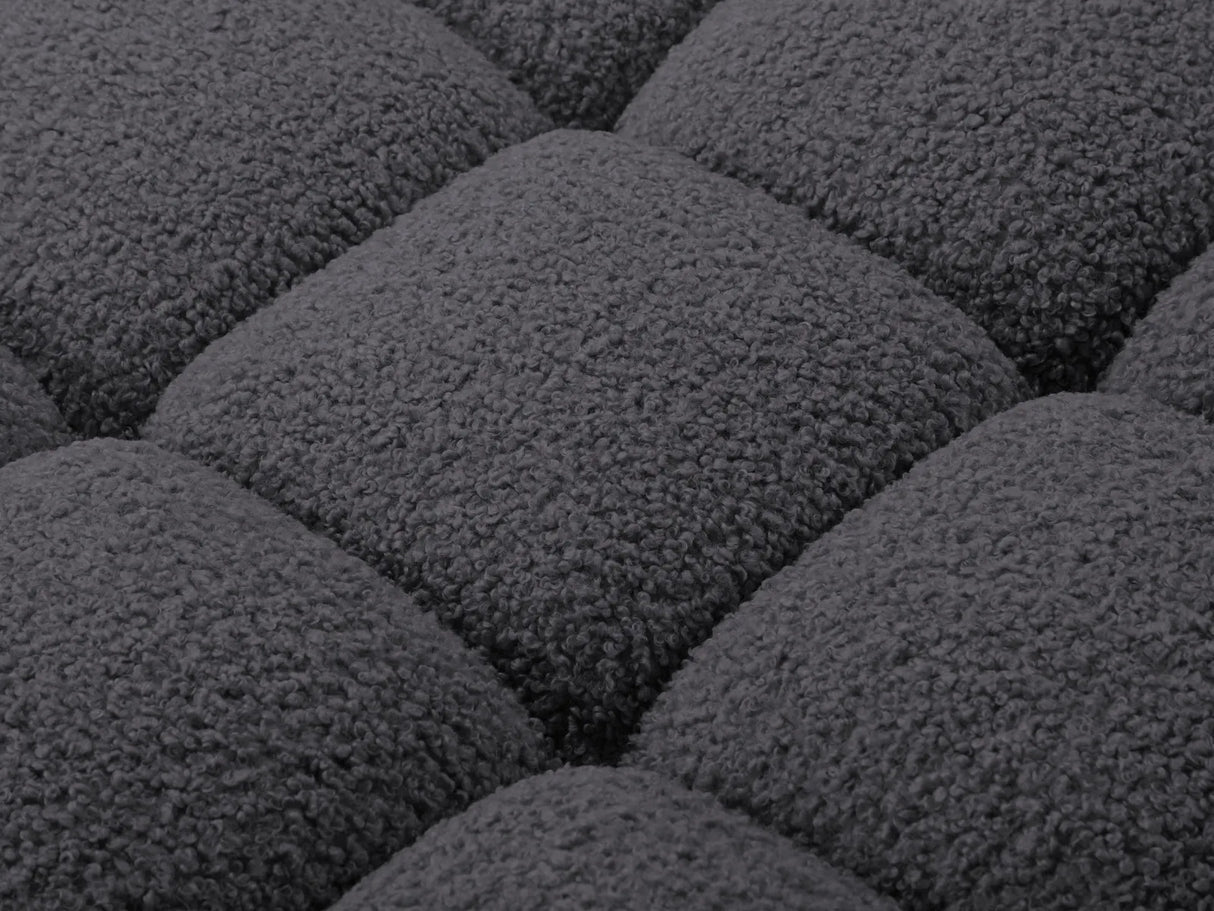 Bellis Modulares 3-Sitzer Sofa mit Pouf Links 282 cm mit Boucle-Polsterung (Rolf8) in Graphit – Bild 6