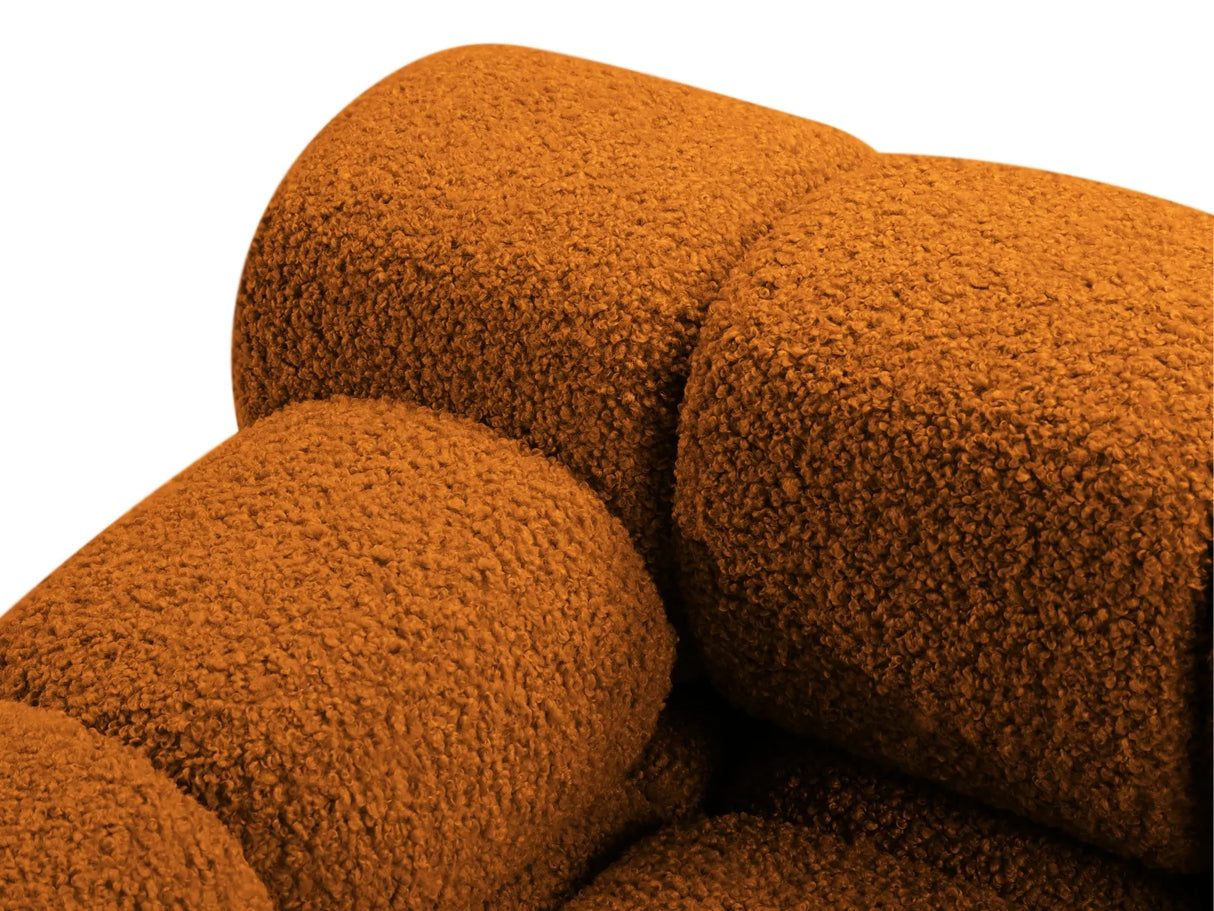 Bellis Modulares 3-Sitzer Sofa mit Pouf Rechts 282 cm mit Boucle-Polsterung (Rolf10) in Ziegel – Bild 4