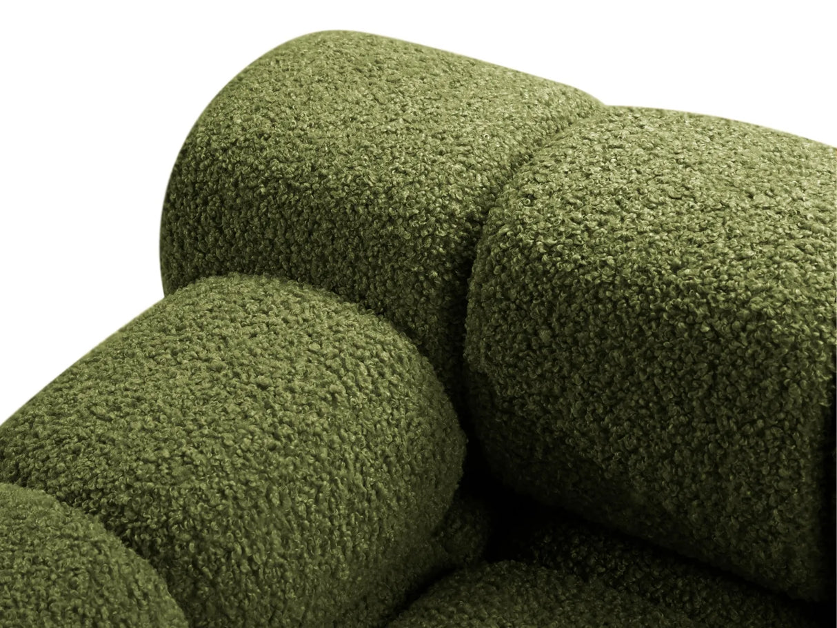 Bellis Modulares 3-Sitzer Sofa mit Pouf Rechts 282 cm mit Boucle-Polsterung (Rolf14) in Grün – Bild 4