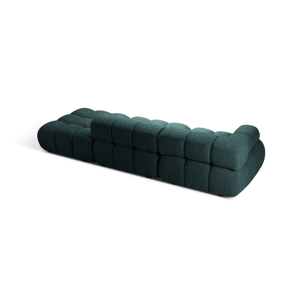 Bellis Modulares 3-Sitzer Sofa mit Pouf Rechts mit Boucle-Polsterung 282 cm - ZEN ZONE Furniture