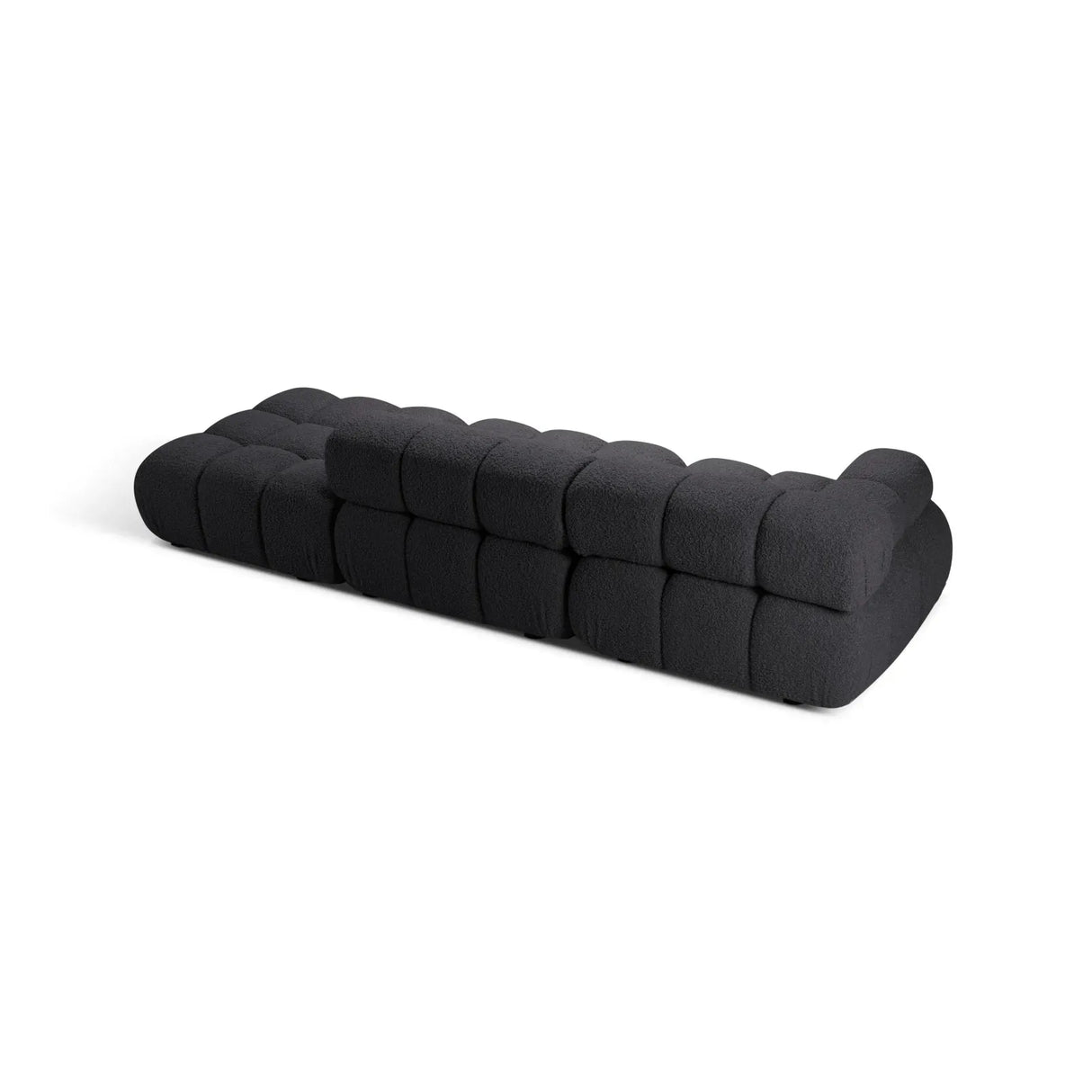 Bellis Modulares 3-Sitzer Sofa mit Pouf Rechts mit Boucle-Polsterung 282 cm - ZEN ZONE Furniture