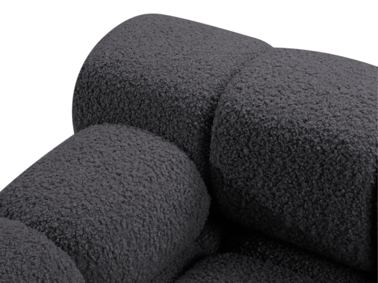 Bellis Modulares 3-Sitzer Sofa mit Pouf Rechts 282 cm mit Boucle-Polsterung (Rolf8) in Graphit – Bild 4