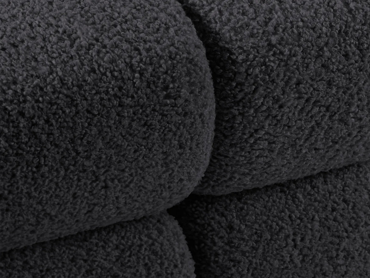 Bellis Modulares 3-Sitzer Sofa mit Pouf Rechts 282 cm mit Boucle-Polsterung (Rolf8) in Graphit – Bild 7