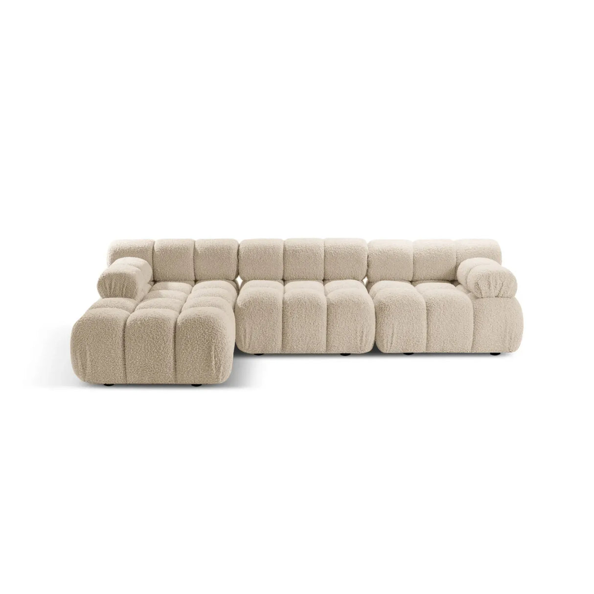 Bellis Modulares 4-Sitzer Sofa Chaise Longue Links 282 cm mit Boucle-Polsterung - ZEN ZONE Furniture