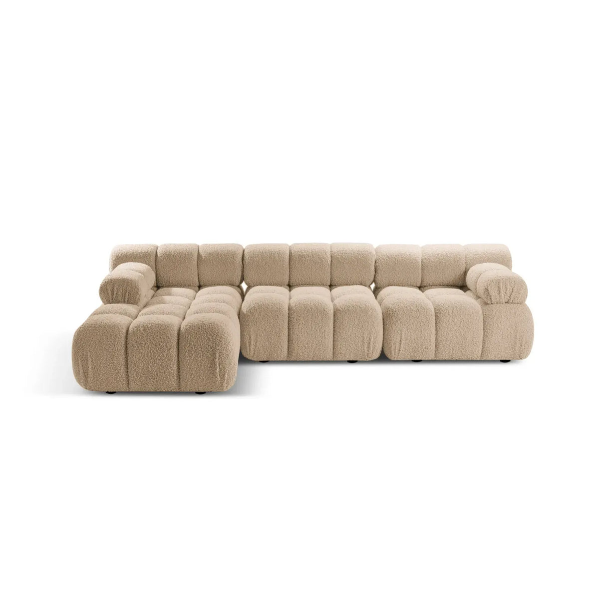 Bellis Modulares 4-Sitzer Sofa Chaise Longue Links 282 cm mit Boucle-Polsterung - ZEN ZONE Furniture