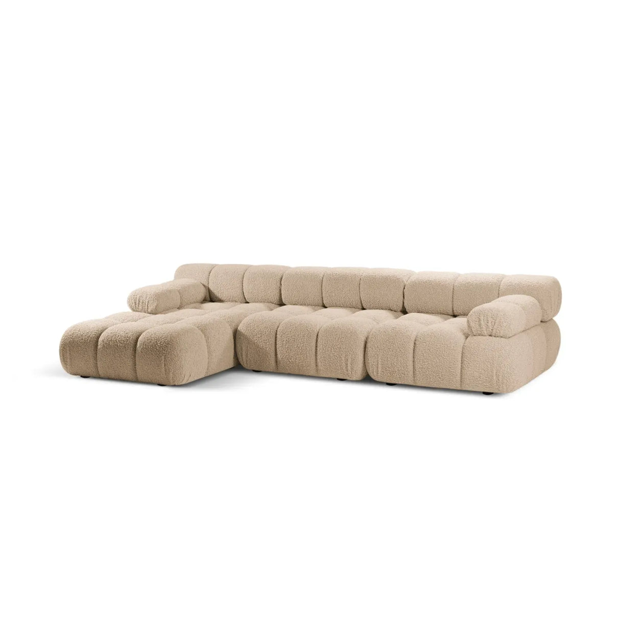 Bellis Modulares 4-Sitzer Sofa Chaise Longue Links 282 cm mit Boucle-Polsterung - ZEN ZONE Furniture
