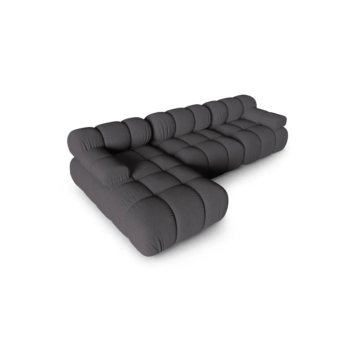 Bellis Modulares 4-Sitzer Sofa Chaise Longue Links mit Samtbezug oder 3D-Stoff, 282 cm - ZEN ZONE Furniture