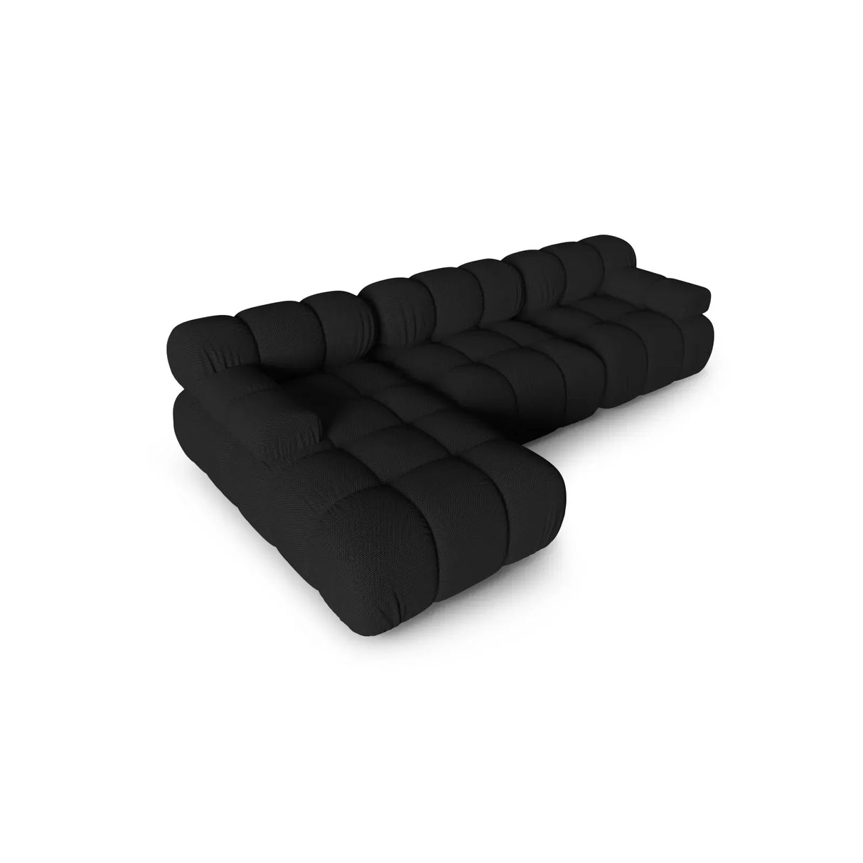 Bellis Modulares 4-Sitzer Sofa Chaise Longue Links mit Samtbezug oder 3D-Stoff, 282 cm - ZEN ZONE Furniture