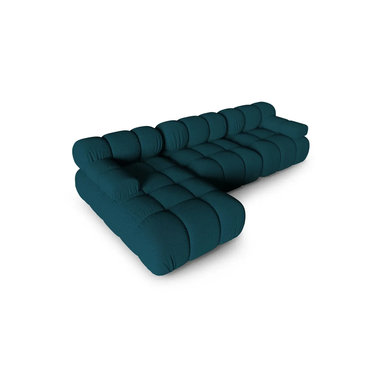 Bellis Modulares 4-Sitzer Sofa Chaise Longue Links mit Samtbezug oder 3D-Stoff, 282 cm - ZEN ZONE Furniture