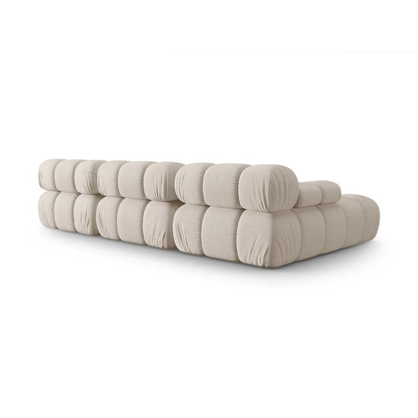 Bellis Modulares 4-Sitzer Sofa Chaise Longue Links mit Samtbezug oder 3D-Stoff, 282 cm - ZEN ZONE Furniture