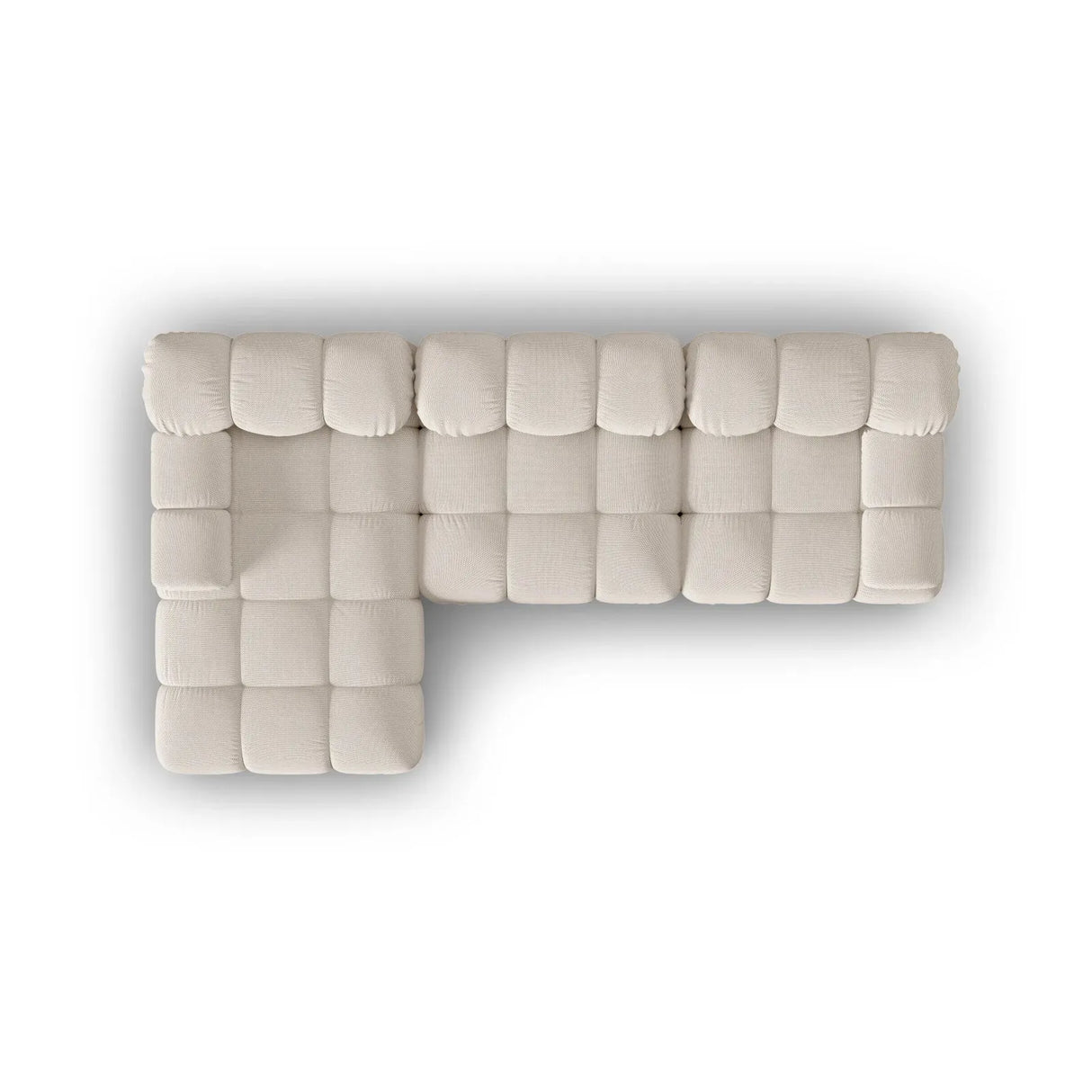 Bellis Modulares 4-Sitzer Sofa Chaise Longue Links mit Samtbezug oder 3D-Stoff, 282 cm - ZEN ZONE Furniture