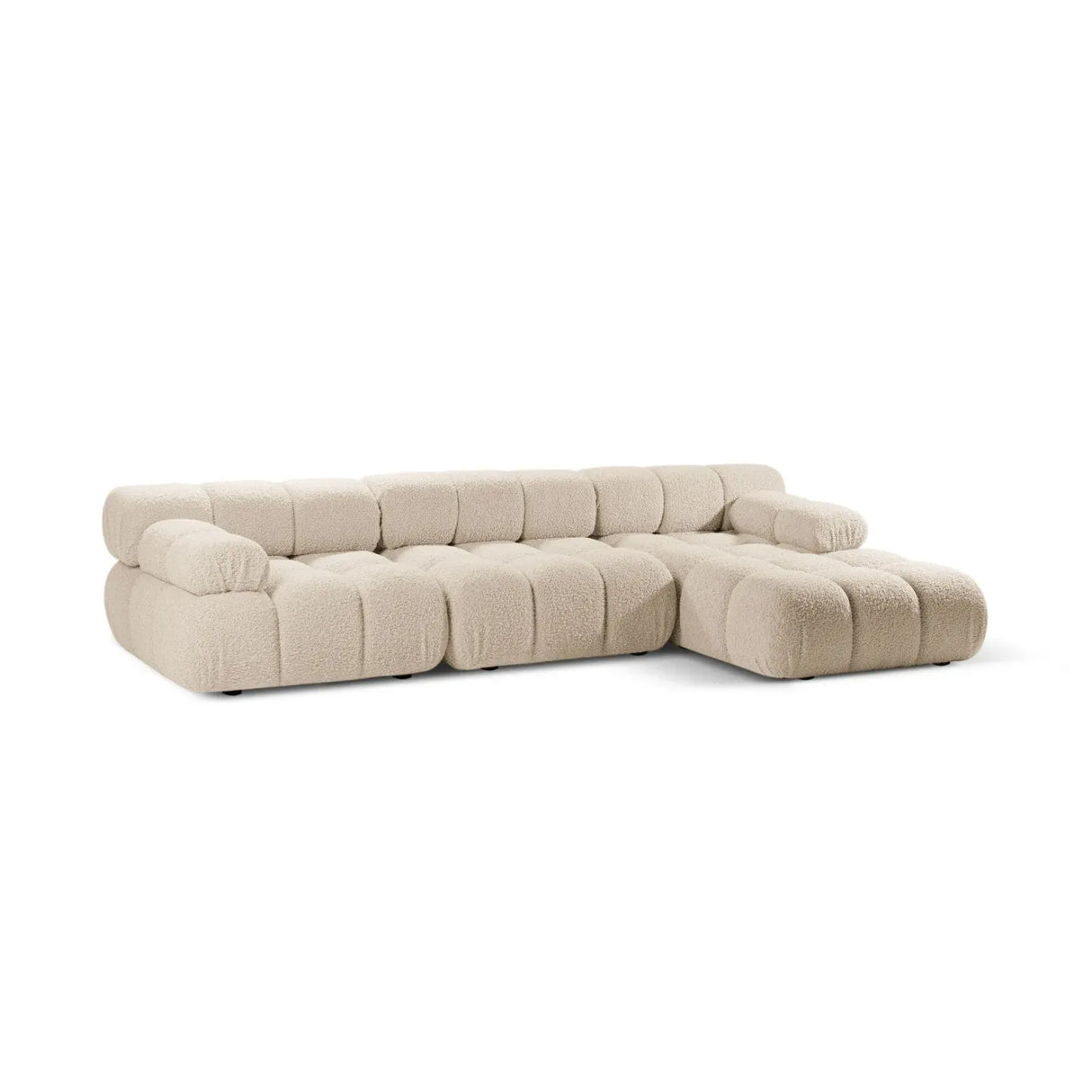 Bellis Modulares 4-Sitzer Sofa Chaise Longue Rechts 282 cm mit Boucle-Polsterung - ZEN ZONE Furniture