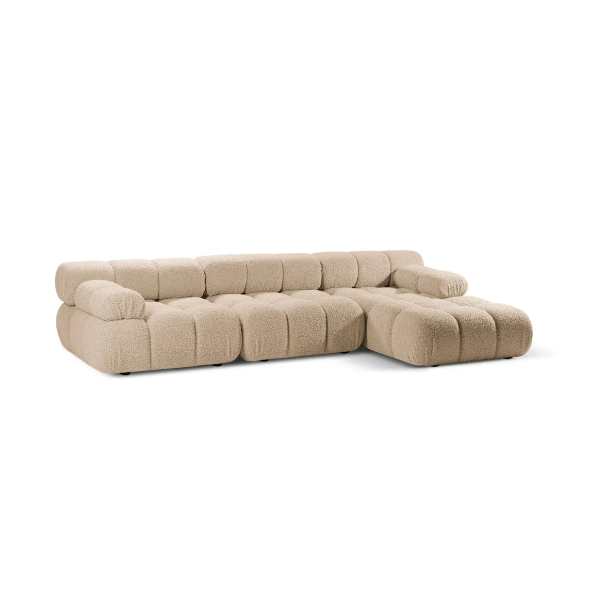 Bellis Modulares 4-Sitzer Sofa Chaise Longue Rechts 282 cm mit Boucle-Polsterung - ZEN ZONE Furniture