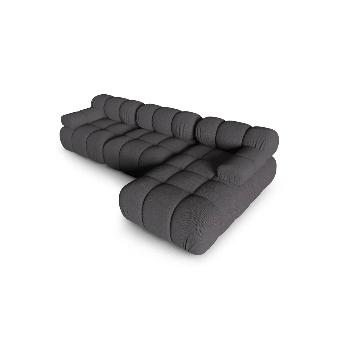 Bellis Modulares 4-Sitzer Sofa Chaise Longue Rechts mit Samtbezug oder 3D-Stoff, 282 cm - ZEN ZONE Furniture