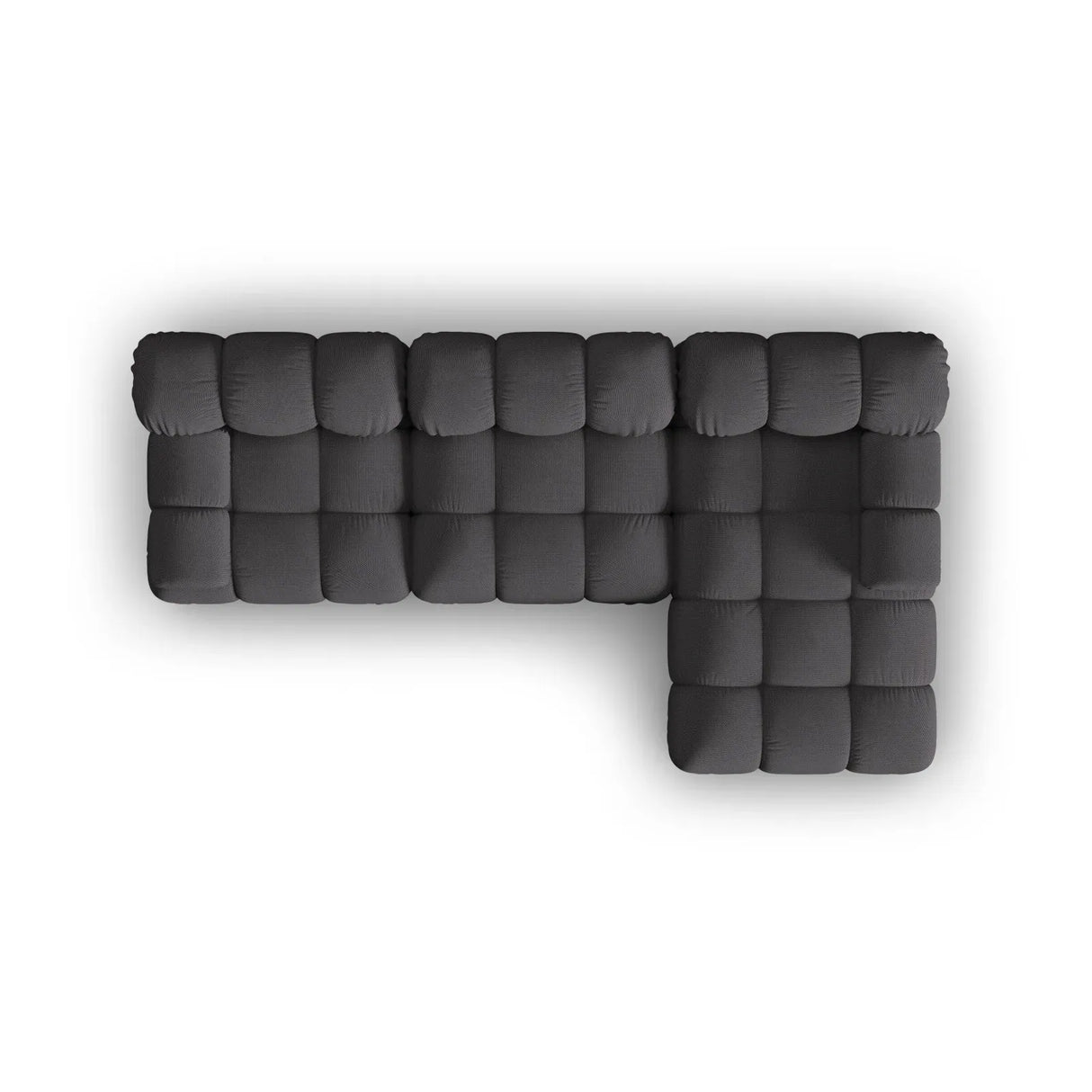 Bellis Modulares 4-Sitzer Sofa Chaise Longue Rechts mit Samtbezug oder 3D-Stoff, 282 cm - ZEN ZONE Furniture