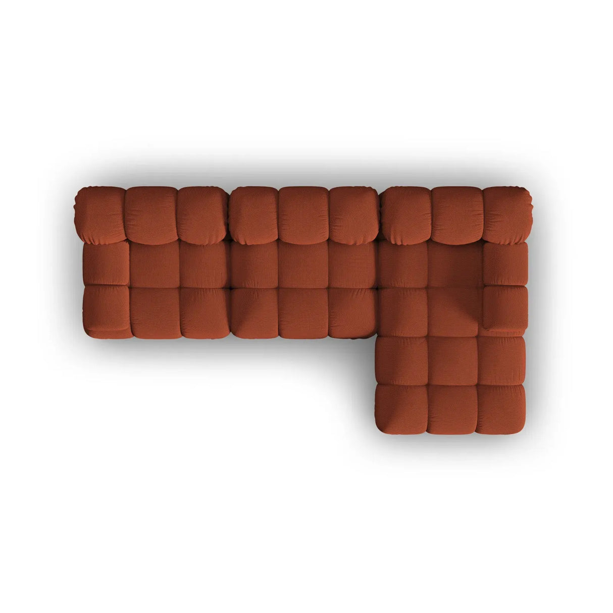 Bellis Modulares 4-Sitzer Sofa Chaise Longue Rechts mit Samtbezug oder 3D-Stoff, 282 cm - ZEN ZONE Furniture