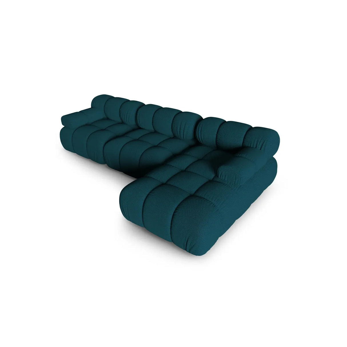 Bellis Modulares 4-Sitzer Sofa Chaise Longue Rechts mit Samtbezug oder 3D-Stoff, 282 cm - ZEN ZONE Furniture