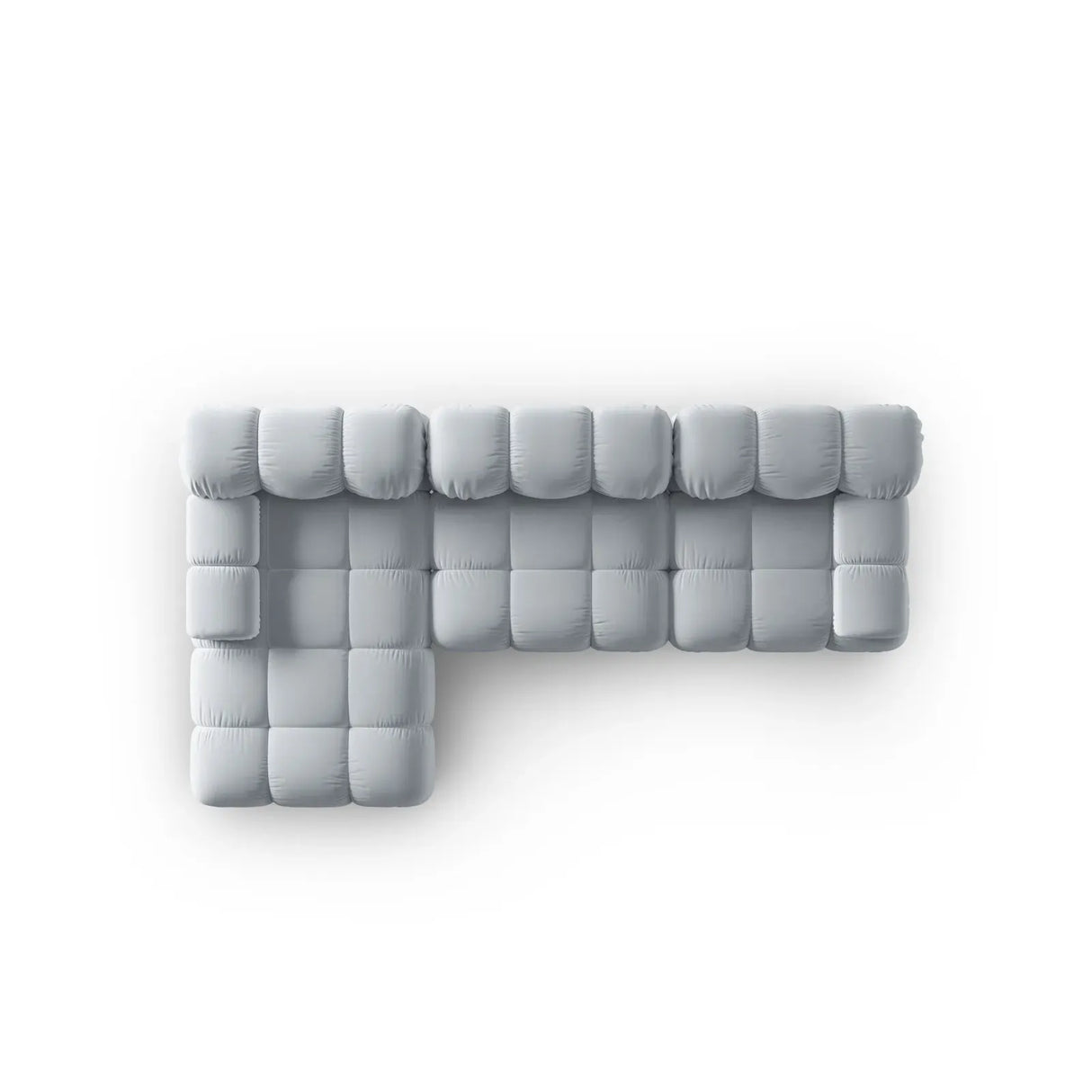 Bellis Modulares 4-Sitzer Sofa Chaise Longue Links mit Samtbezug oder 3D-Stoff, 282 cm - ZEN ZONE Furniture