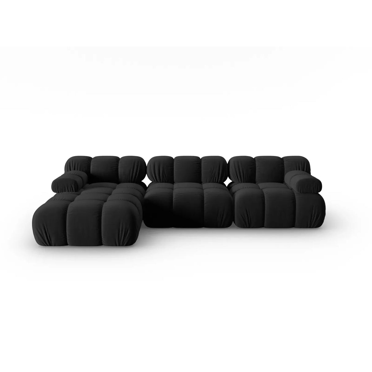 Bellis Modulares 4-Sitzer Sofa Chaise Longue Links mit Samtbezug oder 3D-Stoff, 282 cm - ZEN ZONE Furniture