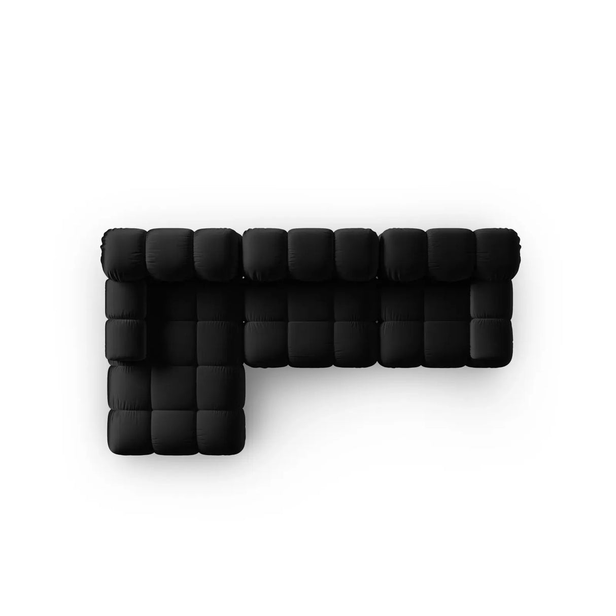 Bellis Modulares 4-Sitzer Sofa Chaise Longue Links mit Samtbezug oder 3D-Stoff, 282 cm - ZEN ZONE Furniture