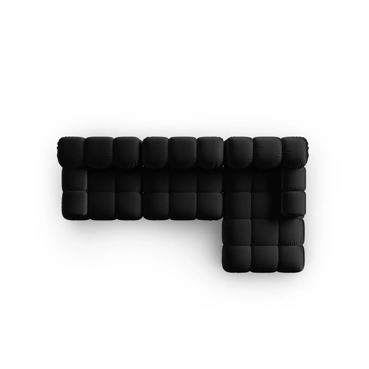 Bellis Modulares 4-Sitzer Sofa Chaise Longue Rechts mit Samtbezug oder 3D-Stoff, 282 cm - ZEN ZONE Furniture