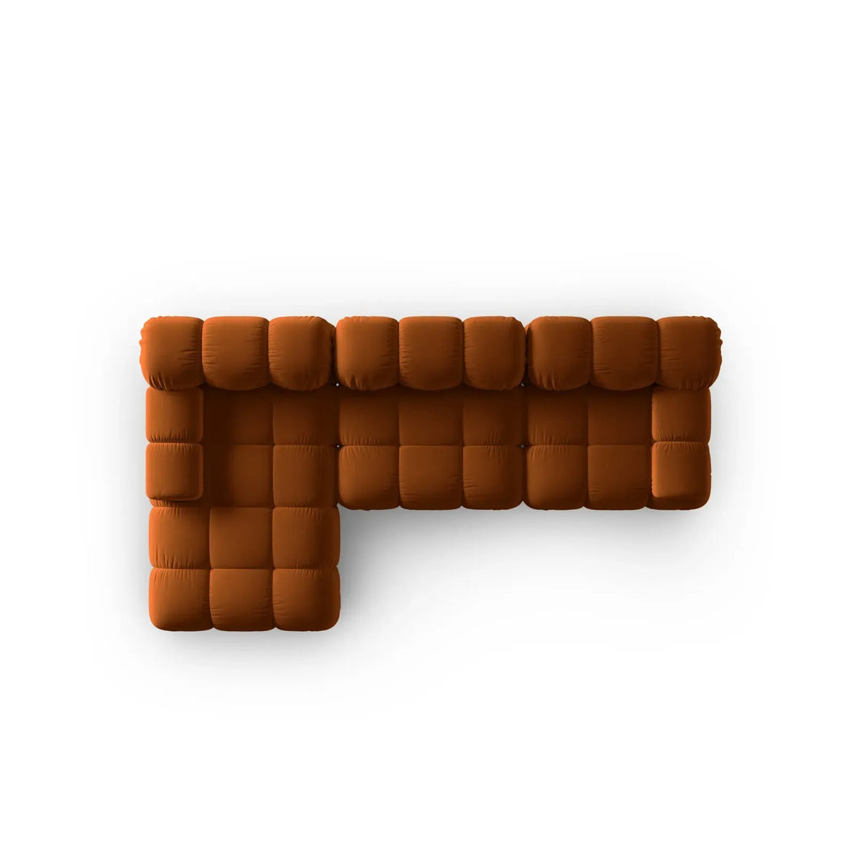 Bellis Modulares 4-Sitzer Sofa Chaise Longue Links mit Samtbezug oder 3D-Stoff, 282 cm - ZEN ZONE Furniture