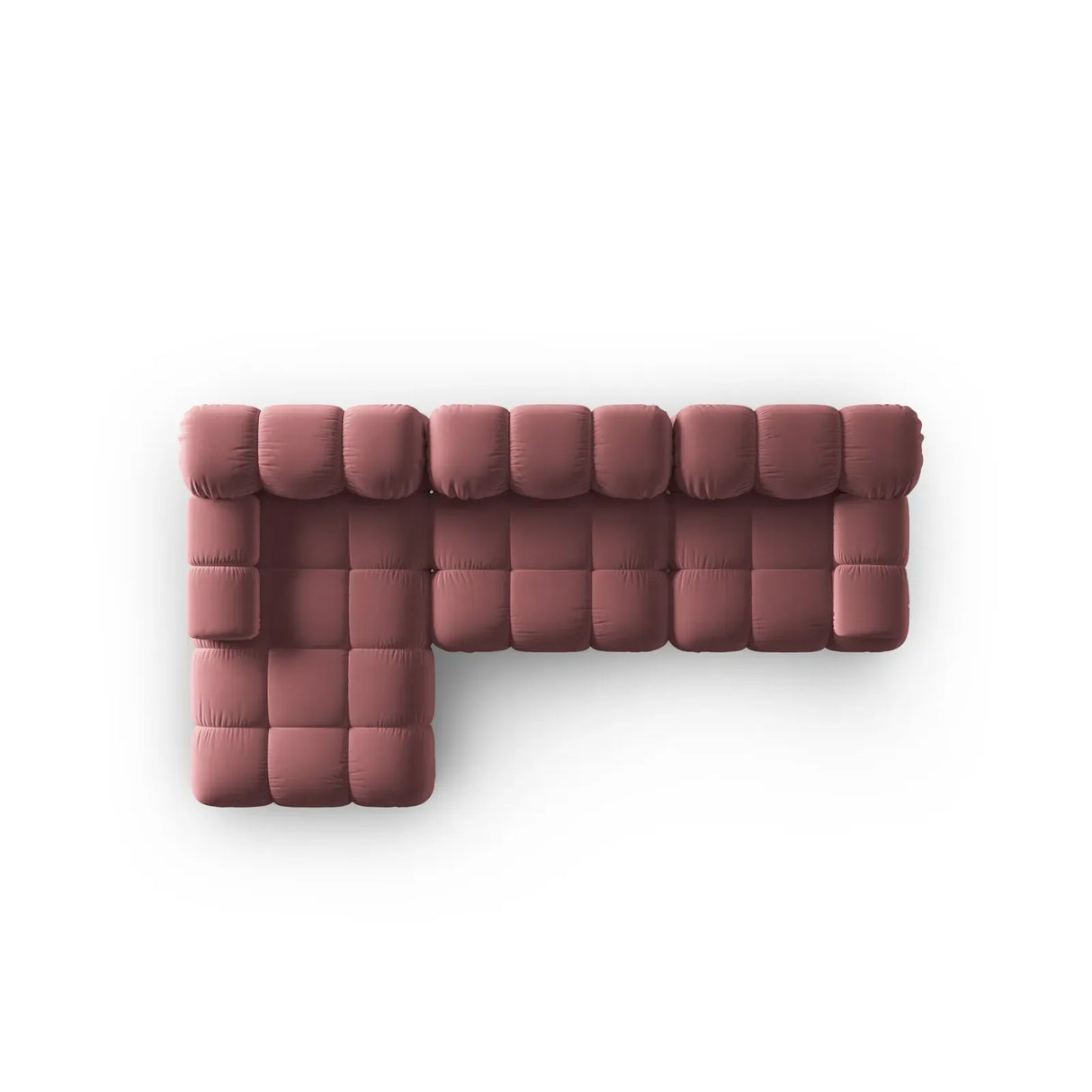 Bellis Modulares 4-Sitzer Sofa Chaise Longue Links mit Samtbezug oder 3D-Stoff, 282 cm - ZEN ZONE Furniture