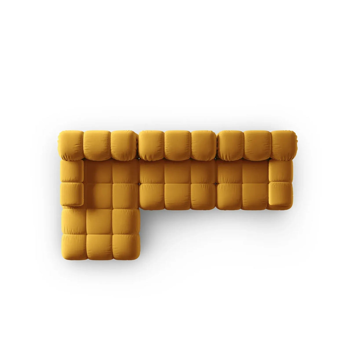 Bellis Modulares 4-Sitzer Sofa Chaise Longue Links mit Samtbezug oder 3D-Stoff, 282 cm - ZEN ZONE Furniture