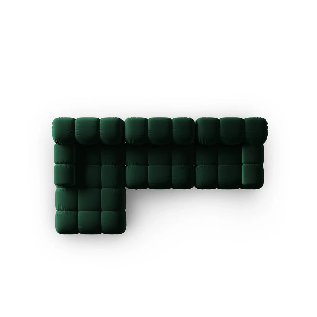 Bellis Modulares 4-Sitzer Sofa Chaise Longue Links mit Samtbezug oder 3D-Stoff, 282 cm - ZEN ZONE Furniture