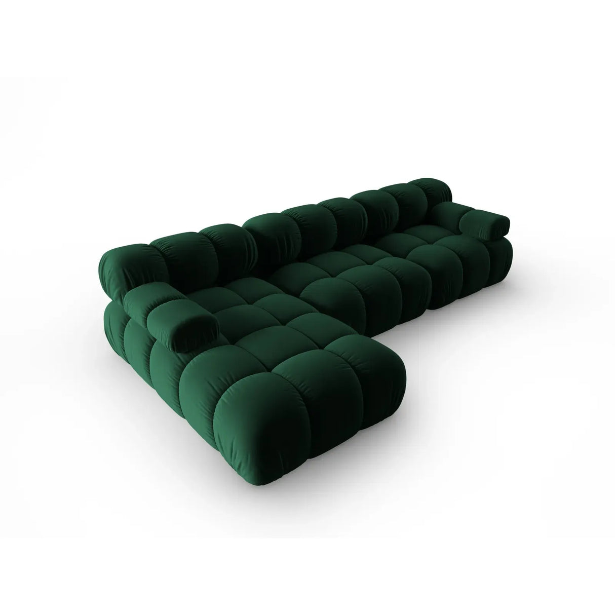 Bellis Modulares 4-Sitzer Sofa Chaise Longue Links mit Samtbezug oder 3D-Stoff, 282 cm - ZEN ZONE Furniture