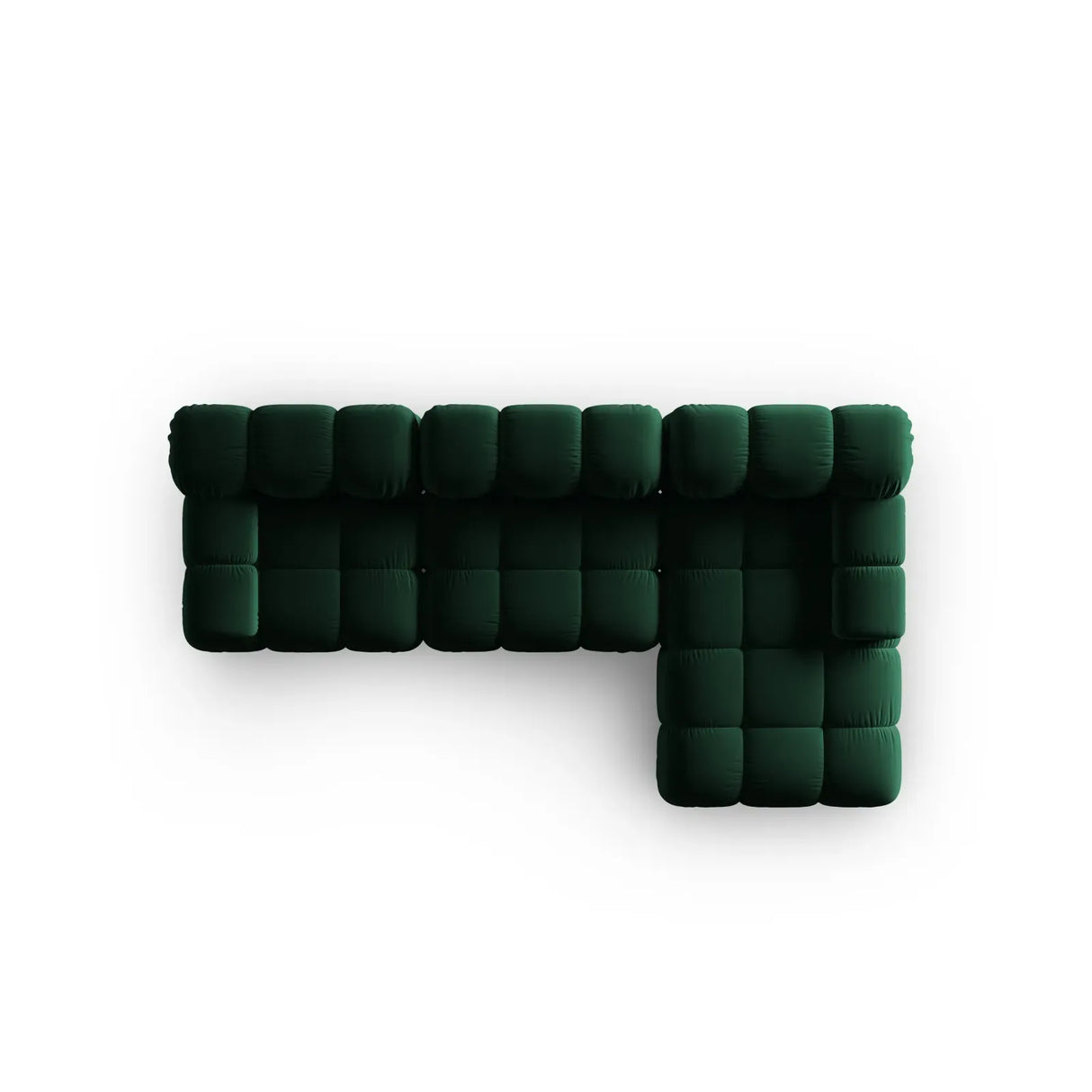 Bellis Modulares 4-Sitzer Sofa Chaise Longue Rechts mit Samtbezug oder 3D-Stoff, 282 cm - ZEN ZONE Furniture