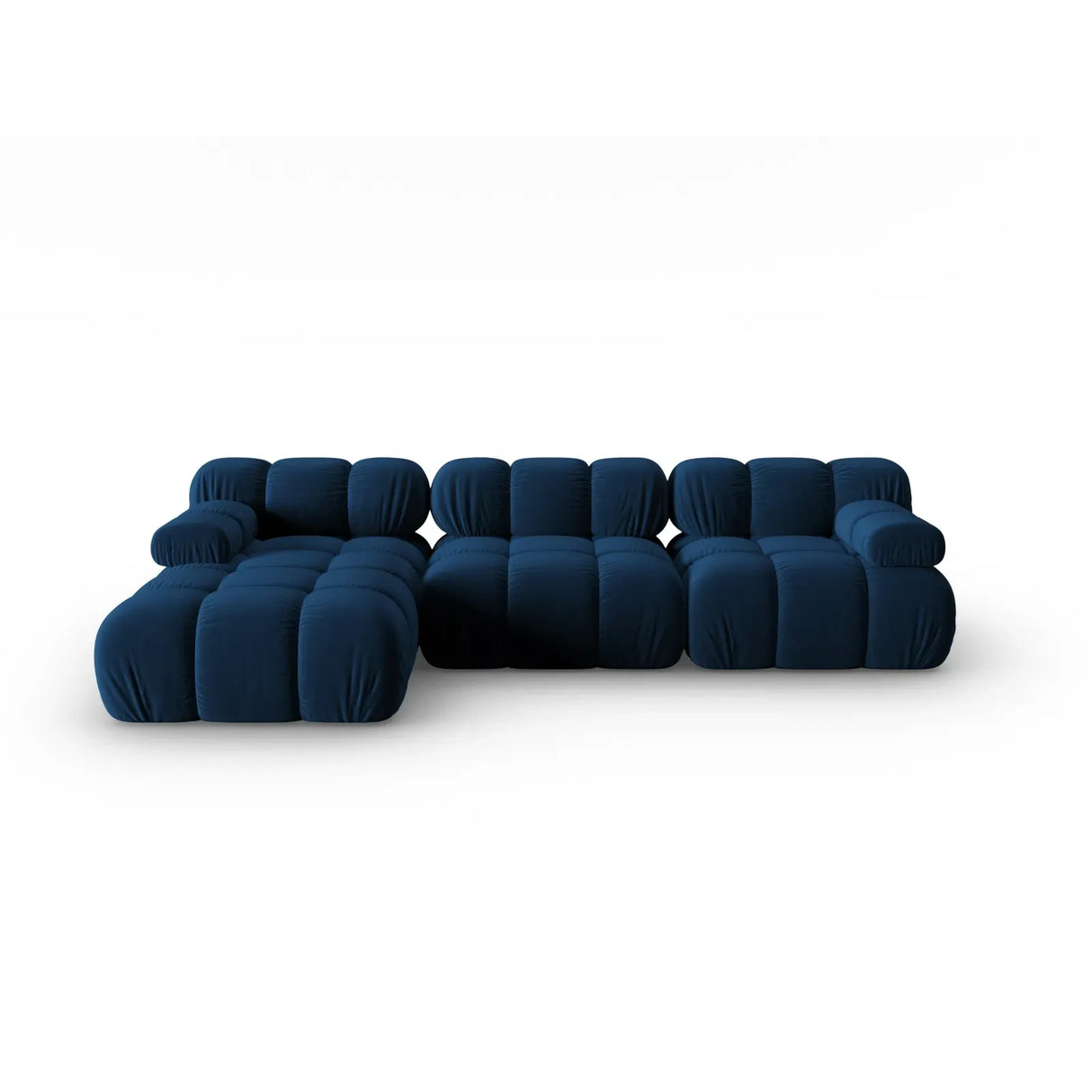 Bellis Modulares 4-Sitzer Sofa Chaise Longue Links mit Samtbezug oder 3D-Stoff, 282 cm - ZEN ZONE Furniture