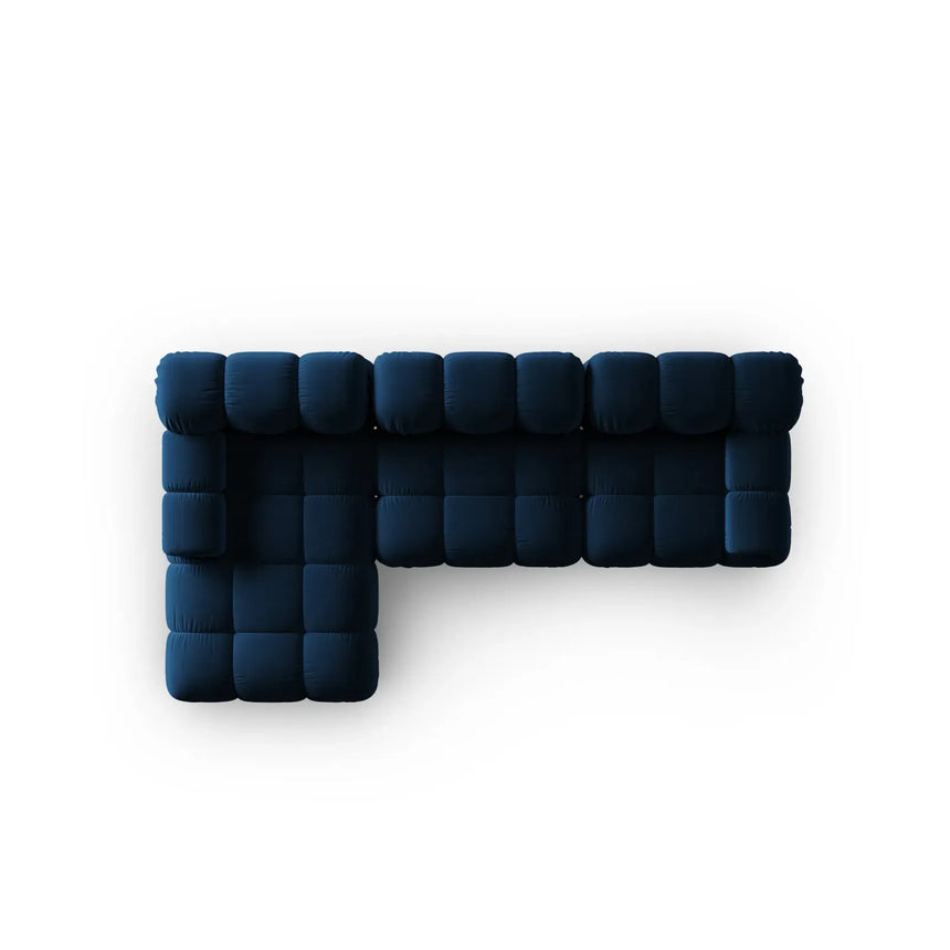 Bellis Modulares 4-Sitzer Sofa Chaise Longue Links mit Samtbezug oder 3D-Stoff, 282 cm - ZEN ZONE Furniture