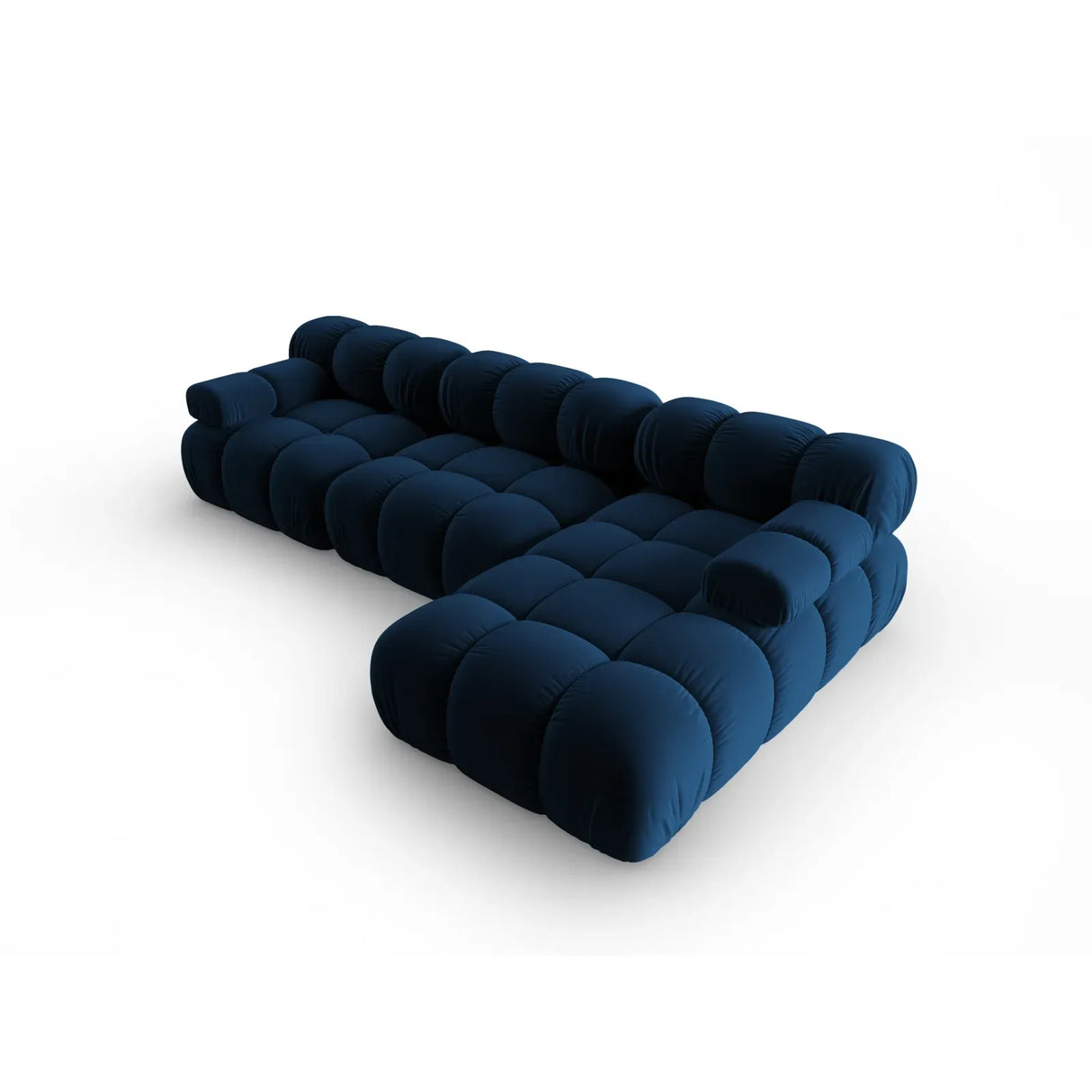 Bellis Modulares 4-Sitzer Sofa Chaise Longue Rechts mit Samtbezug oder 3D-Stoff, 282 cm - ZEN ZONE Furniture