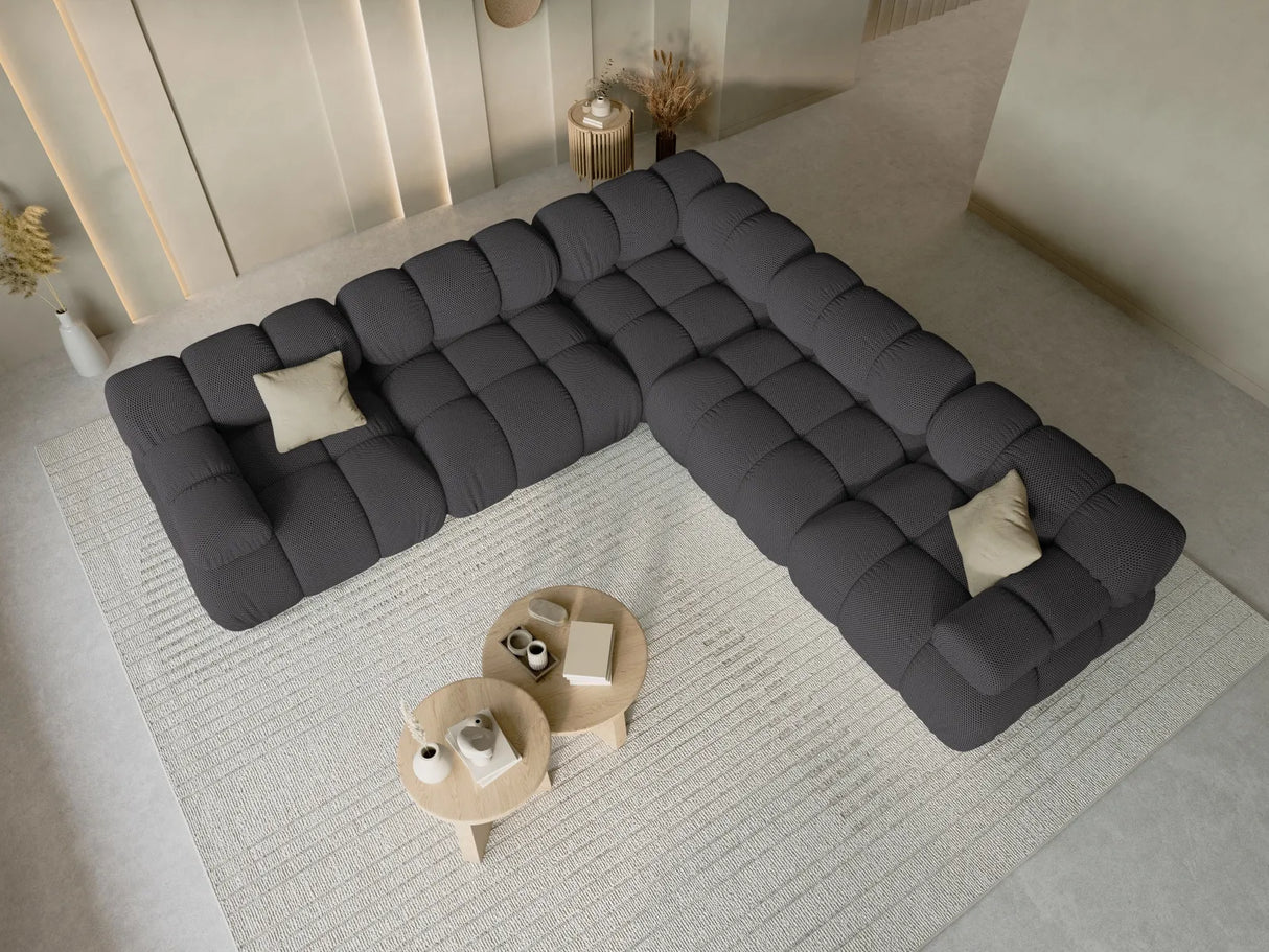 Bellis Modulares 5-Sitzer Ecksofa mit 3D-Stoff (Son15) in Espresso 282 cm – Bild 7