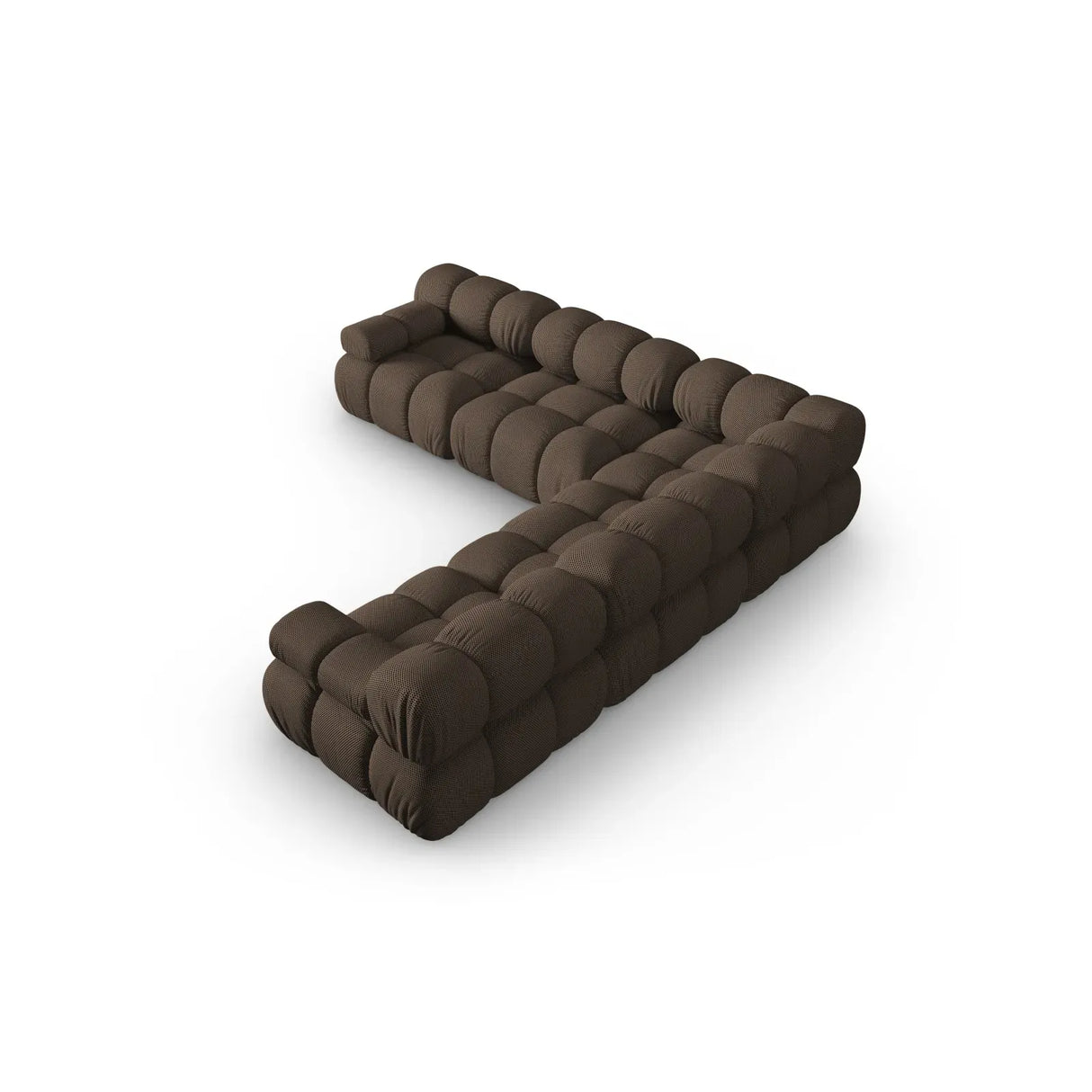 Bellis Modulares 5-Sitzer Ecksofa mit Samtbezug oder 3D-Stoff 282 cm - ZEN ZONE Furniture