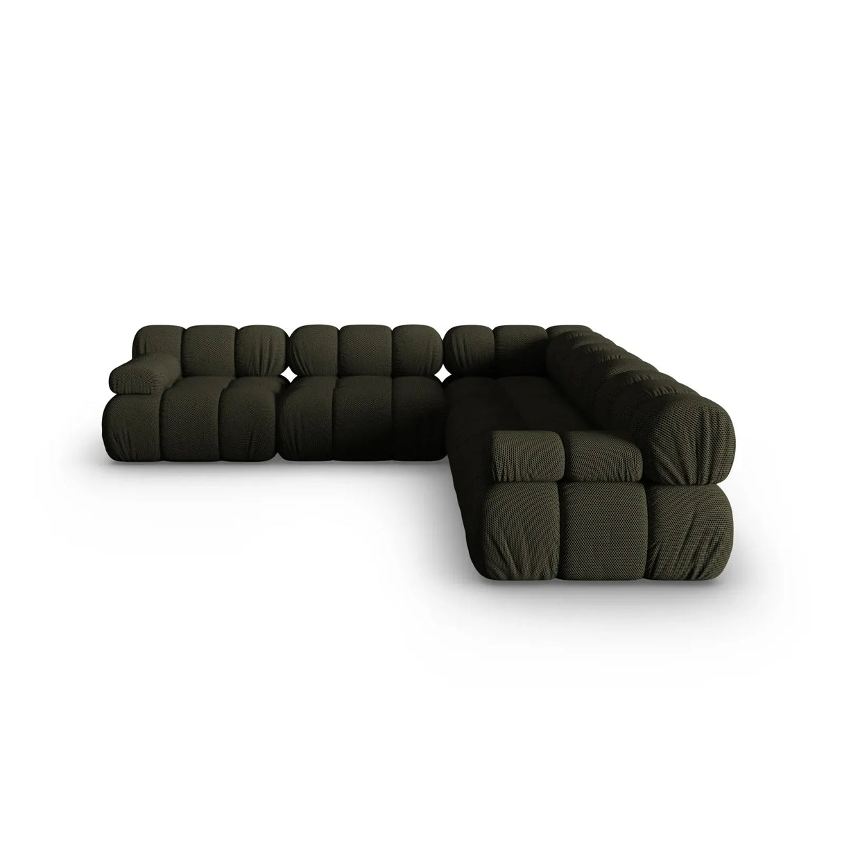 Bellis Modulares 5-Sitzer Ecksofa mit Samtbezug oder 3D-Stoff 282 cm - ZEN ZONE Furniture