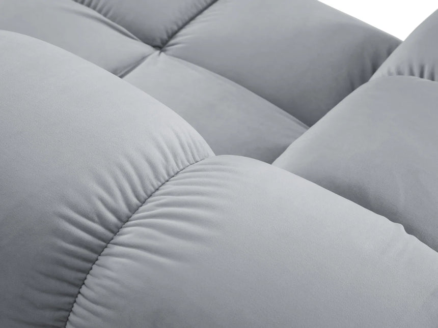 Bellis Modulares 5-Sitzer Ecksofa mit Samt-Stoff (Blu06) in Hellblau 282 cm – Bild 1