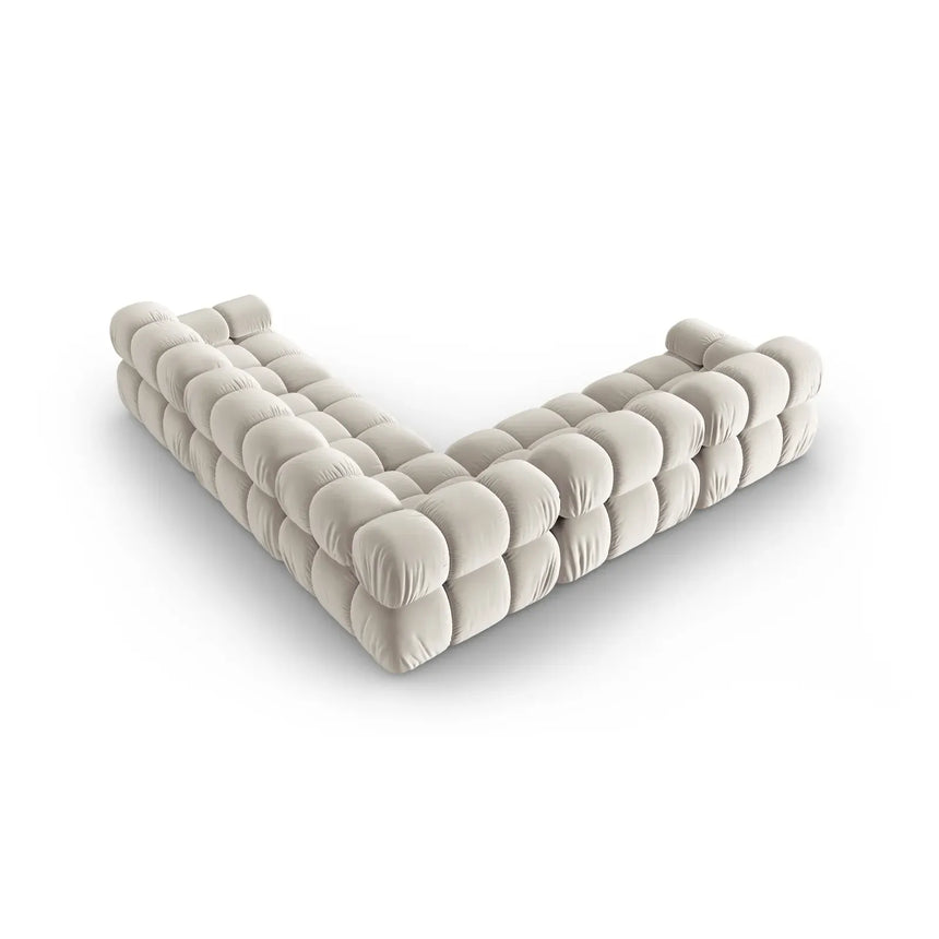 Bellis Modulares 5-Sitzer Ecksofa mit Samtbezug oder 3D-Stoff 282 cm - ZEN ZONE Furniture