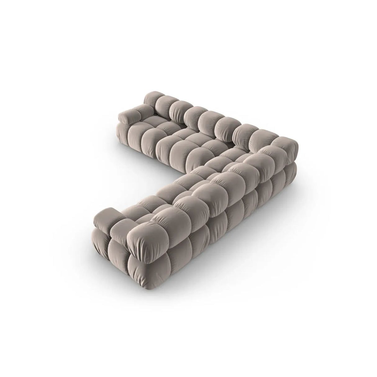 Bellis Modulares 5-Sitzer Ecksofa mit Samtbezug oder 3D-Stoff 282 cm - ZEN ZONE Furniture