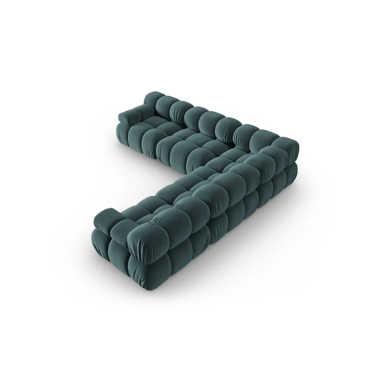 Bellis Modulares 5-Sitzer Ecksofa mit Samtbezug oder 3D-Stoff 282 cm - ZEN ZONE Furniture