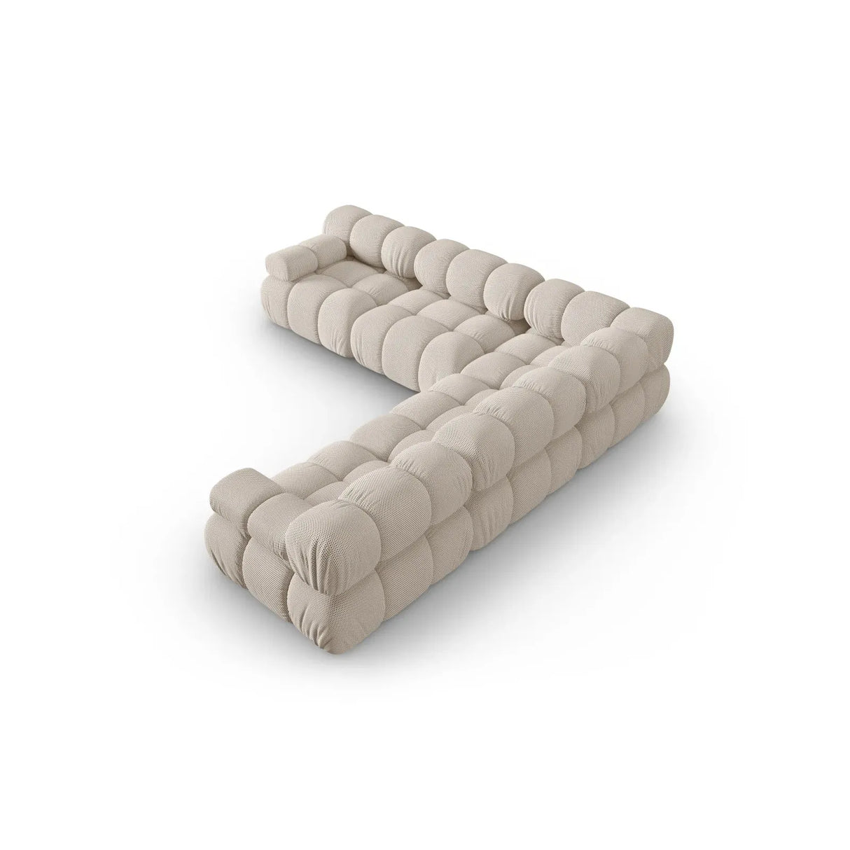 Bellis Modulares 5-Sitzer Ecksofa mit Samtbezug oder 3D-Stoff 282 cm - ZEN ZONE Furniture