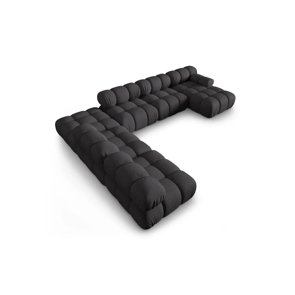 Bellis Modulares Sofa 6 Module Chaise Longue Links mit Samtbezug oder 3D-Stoff, 376x282 cm - ZEN ZONE Furniture