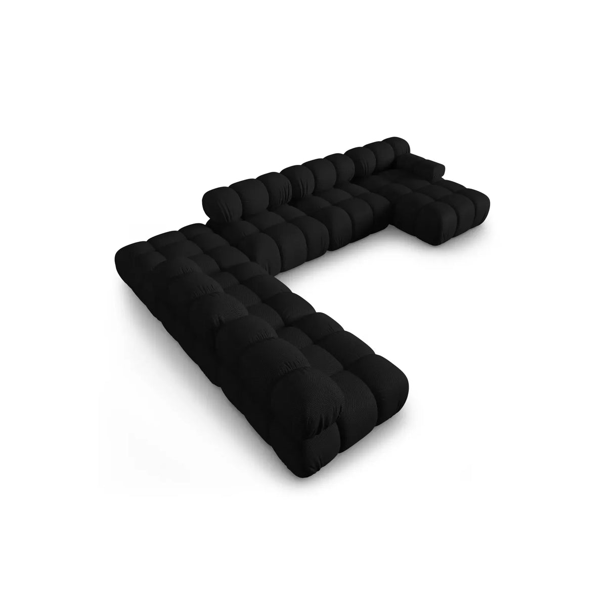 Bellis Modulares Sofa 6 Module Chaise Longue Links mit Samtbezug oder 3D-Stoff, 376x282 cm - ZEN ZONE Furniture