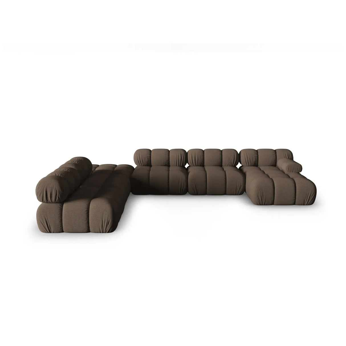 Bellis Modulares Sofa 6 Module Chaise Longue Links mit Samtbezug oder 3D-Stoff, 376x282 cm - ZEN ZONE Furniture