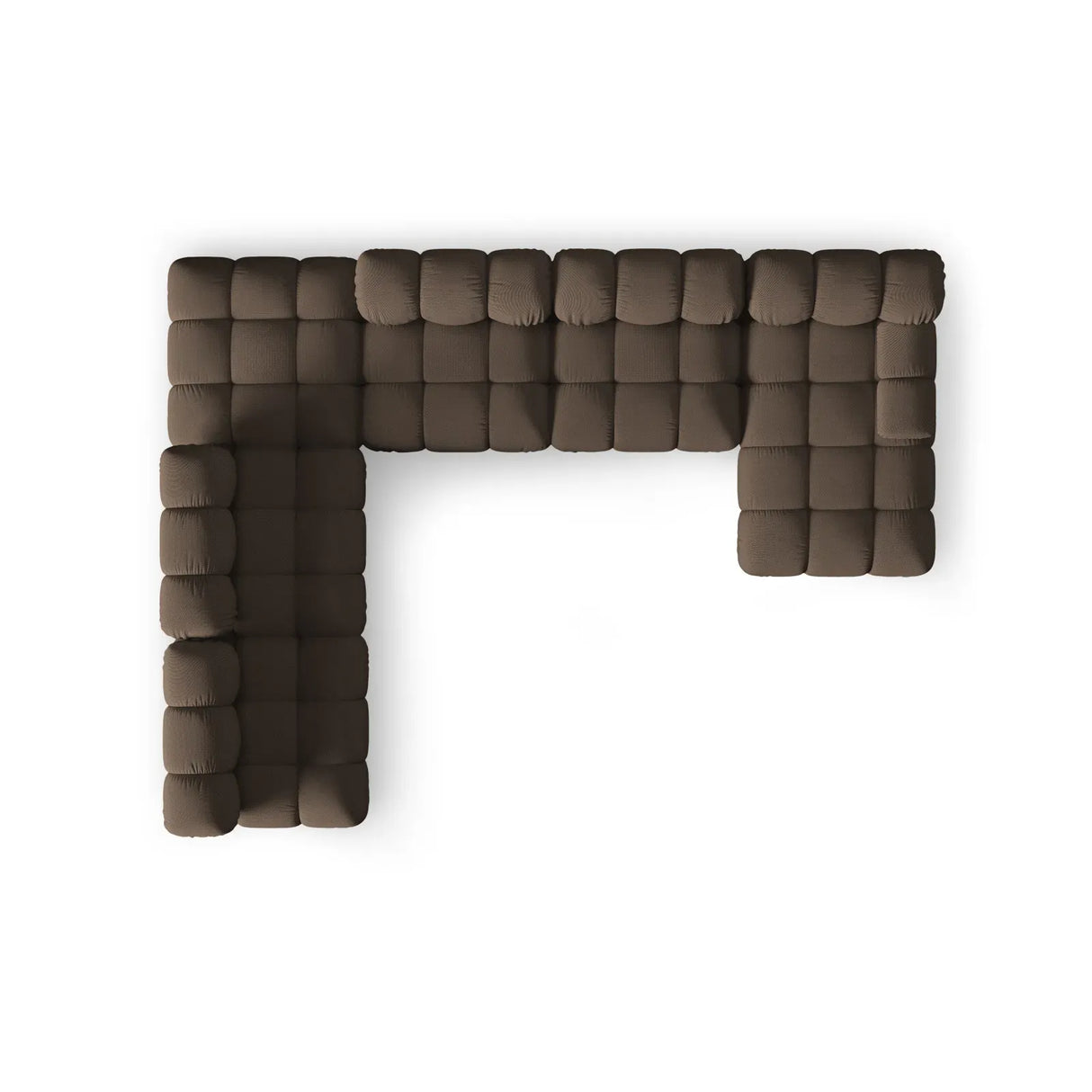 Bellis Modulares Sofa 6 Module Chaise Longue Links mit Samtbezug oder 3D-Stoff, 376x282 cm - ZEN ZONE Furniture