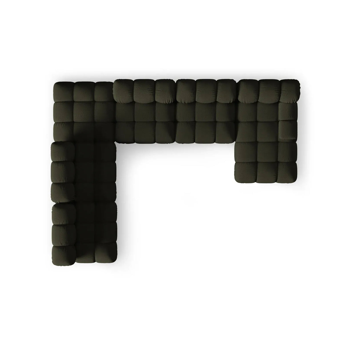 Bellis Modulares Sofa 6 Module Chaise Longue Links mit Samtbezug oder 3D-Stoff, 376x282 cm - ZEN ZONE Furniture